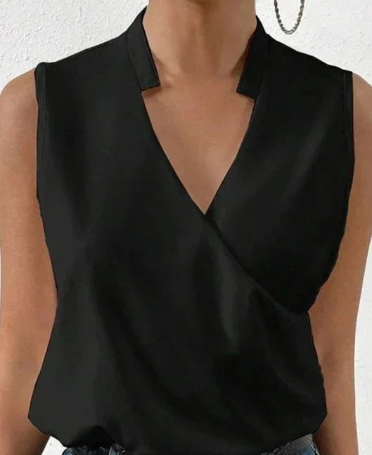 Valenzora Elegant sleeveless solid color top