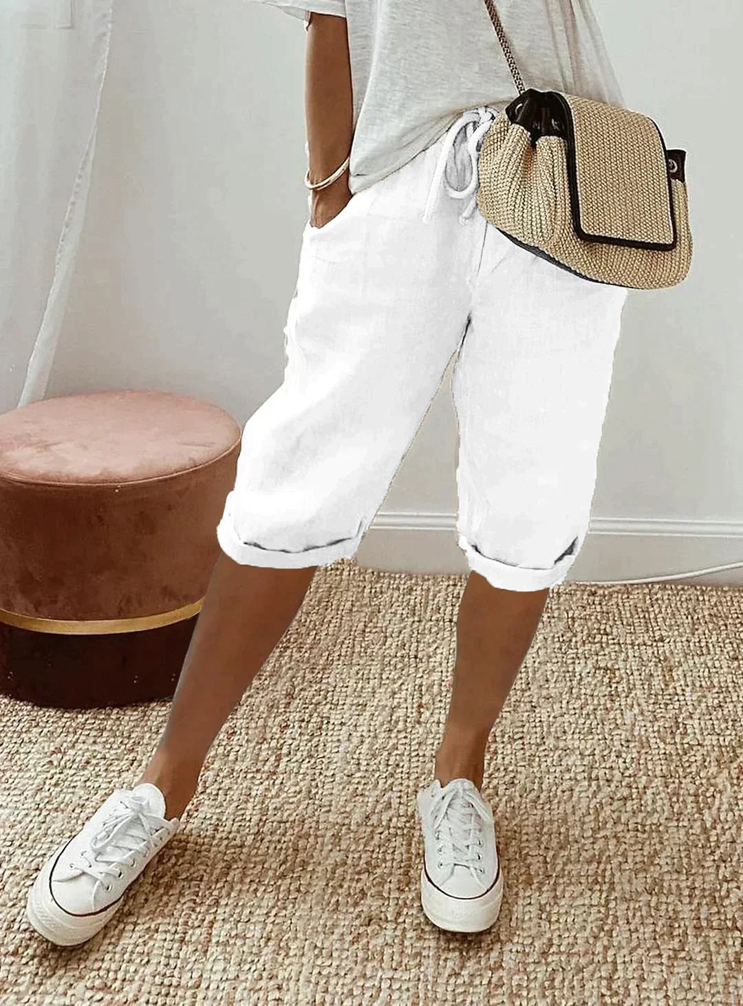 Valenzora | Women's wide-leg linen trousers