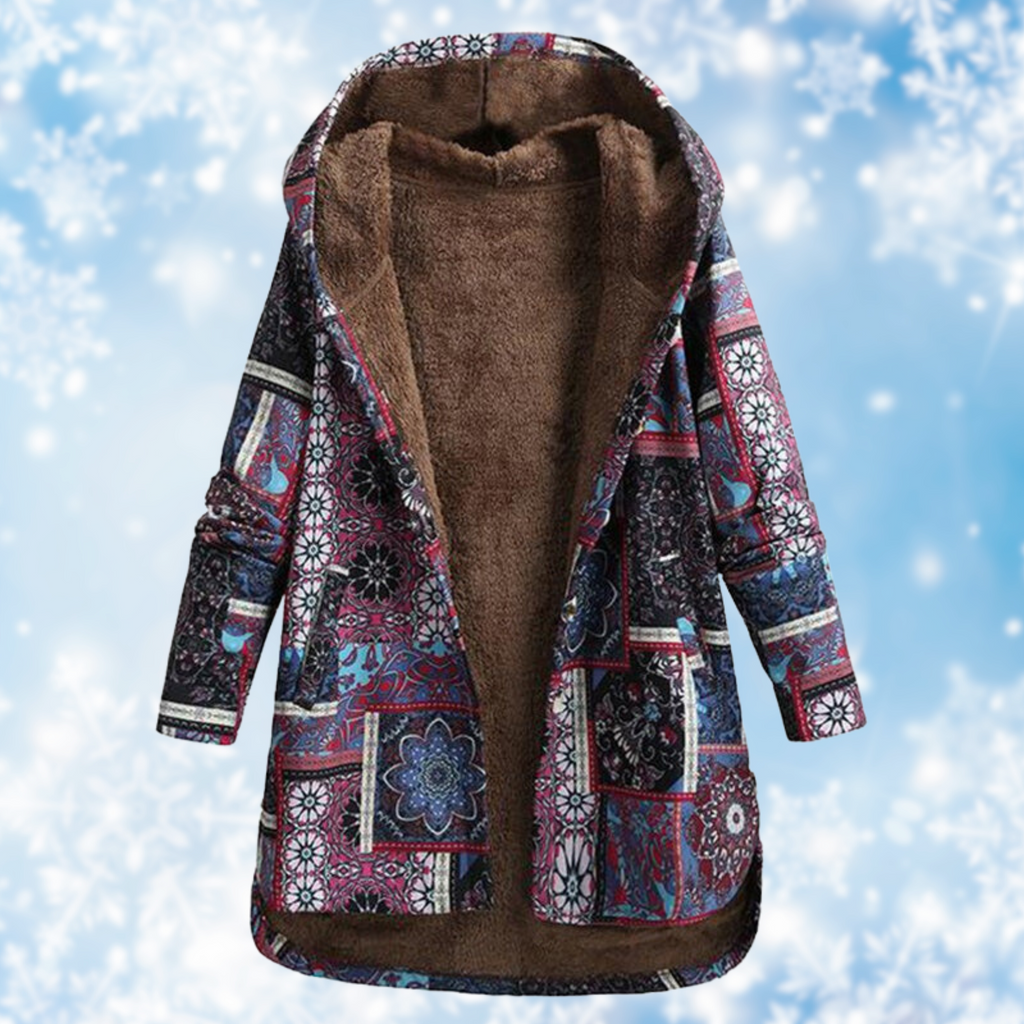 Printed hooded jacket