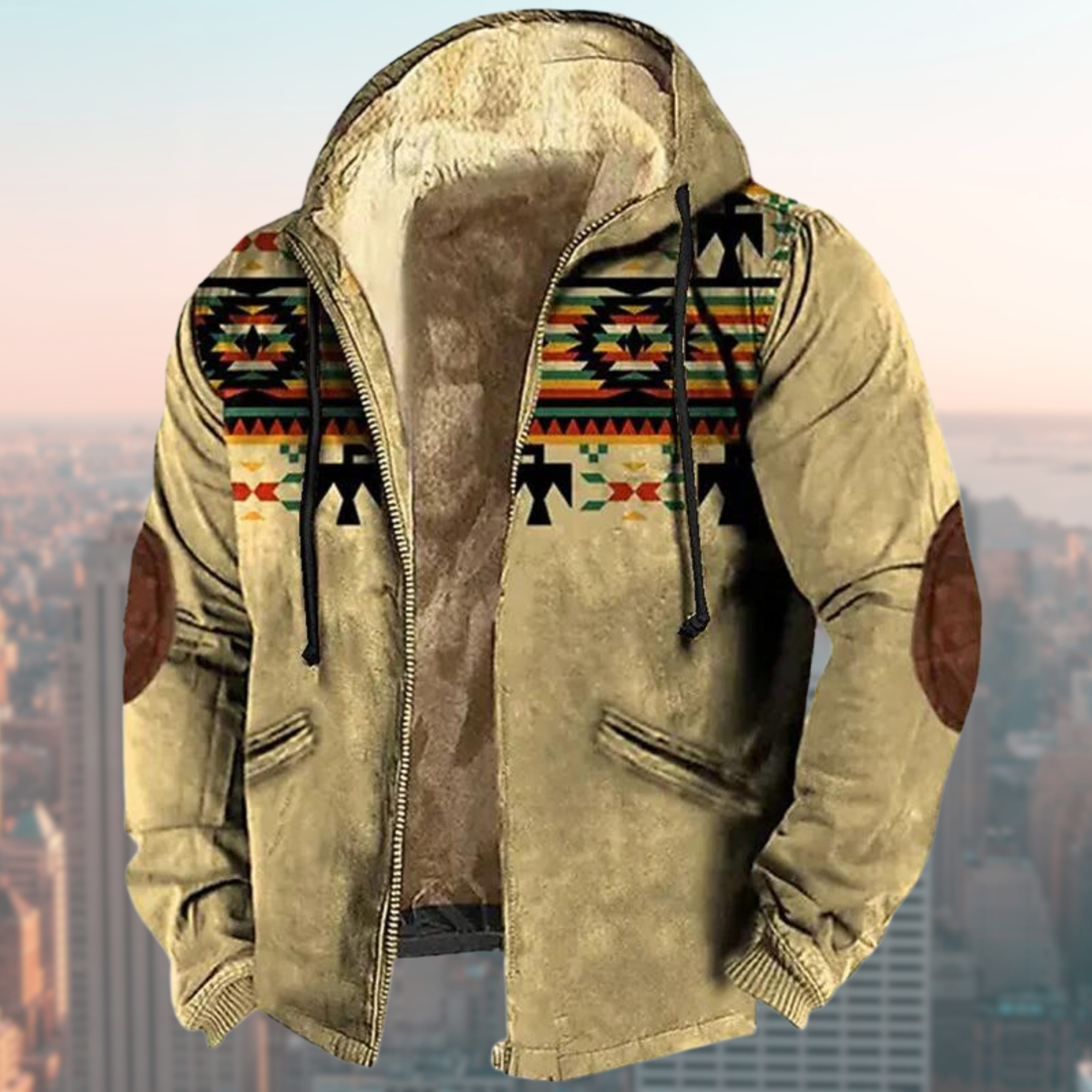 Valenzora | Kapuzenjacke mit Tribal-Print