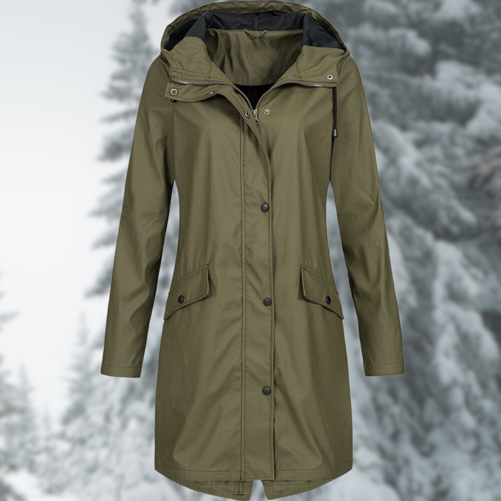 Valenzora | Fashionable, long and waterproof raincoat
