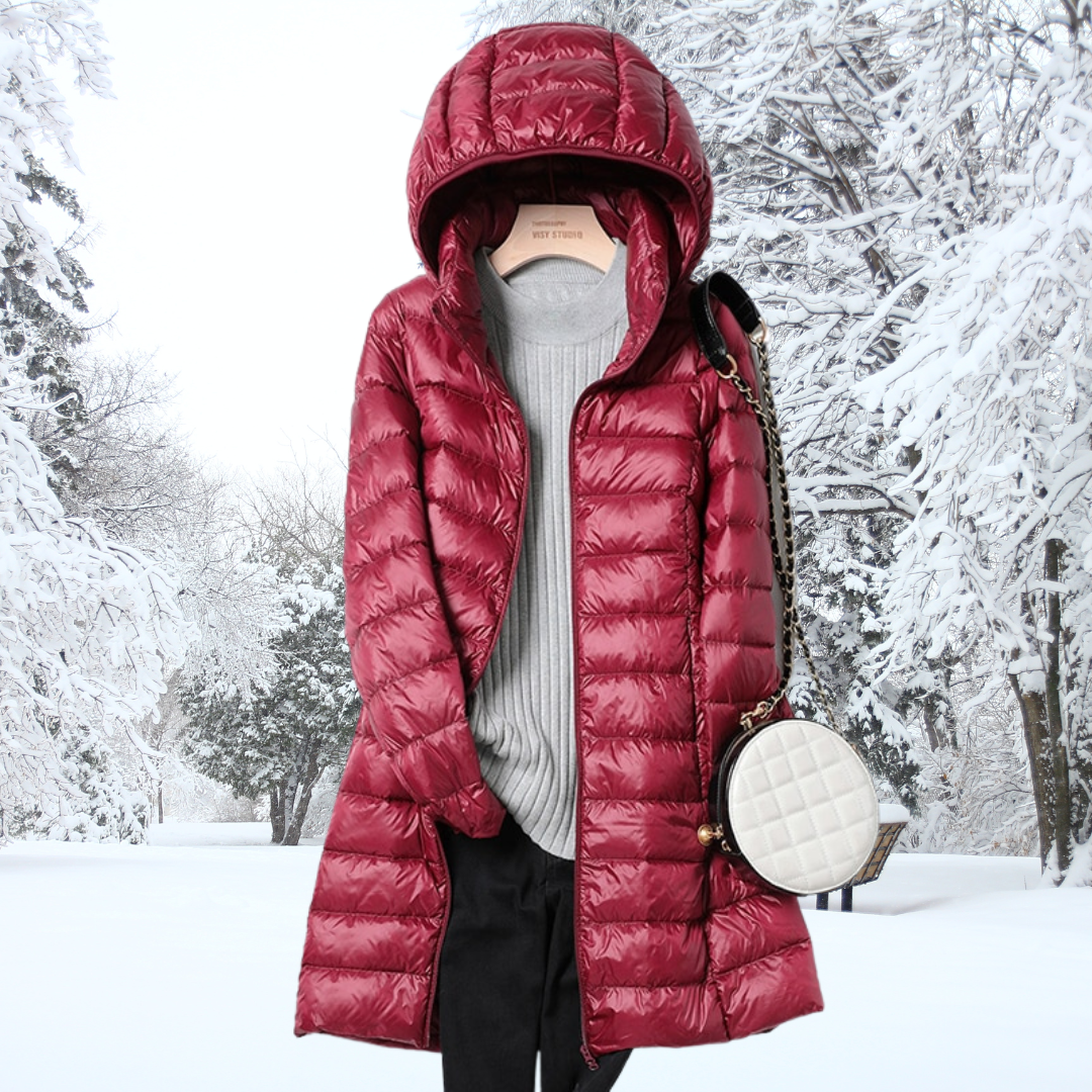 Valenzora | Women's Puffer Jacket - Quilted Winter Jacket with Hood and Zipper