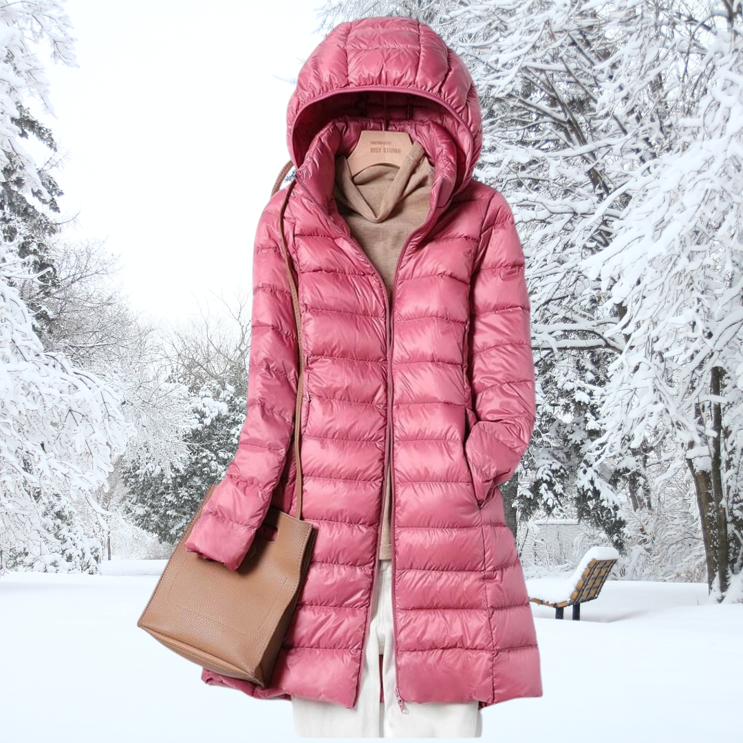 Valenzora | Women's Puffer Jacket - Quilted Winter Jacket with Hood and Zipper