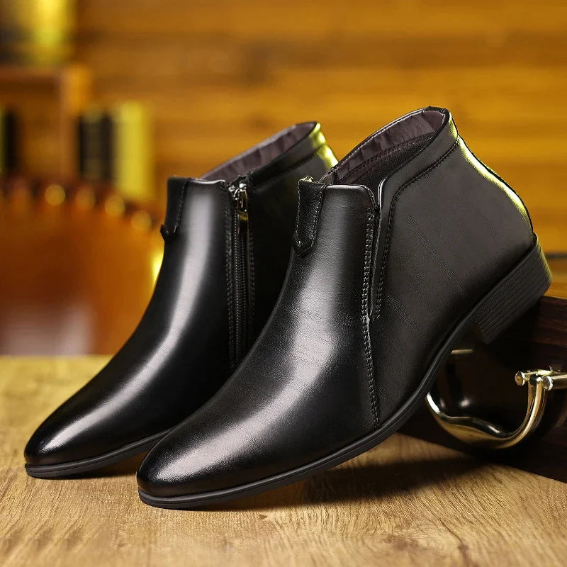 Valenzora | Lederstiefel mit Reißverschluss