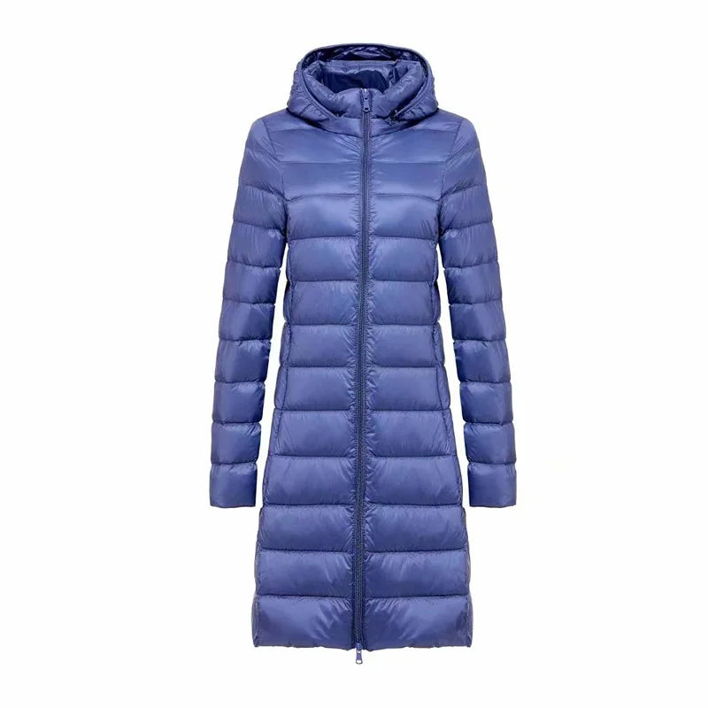 Valenzora | Lange leichte Daunenjacke