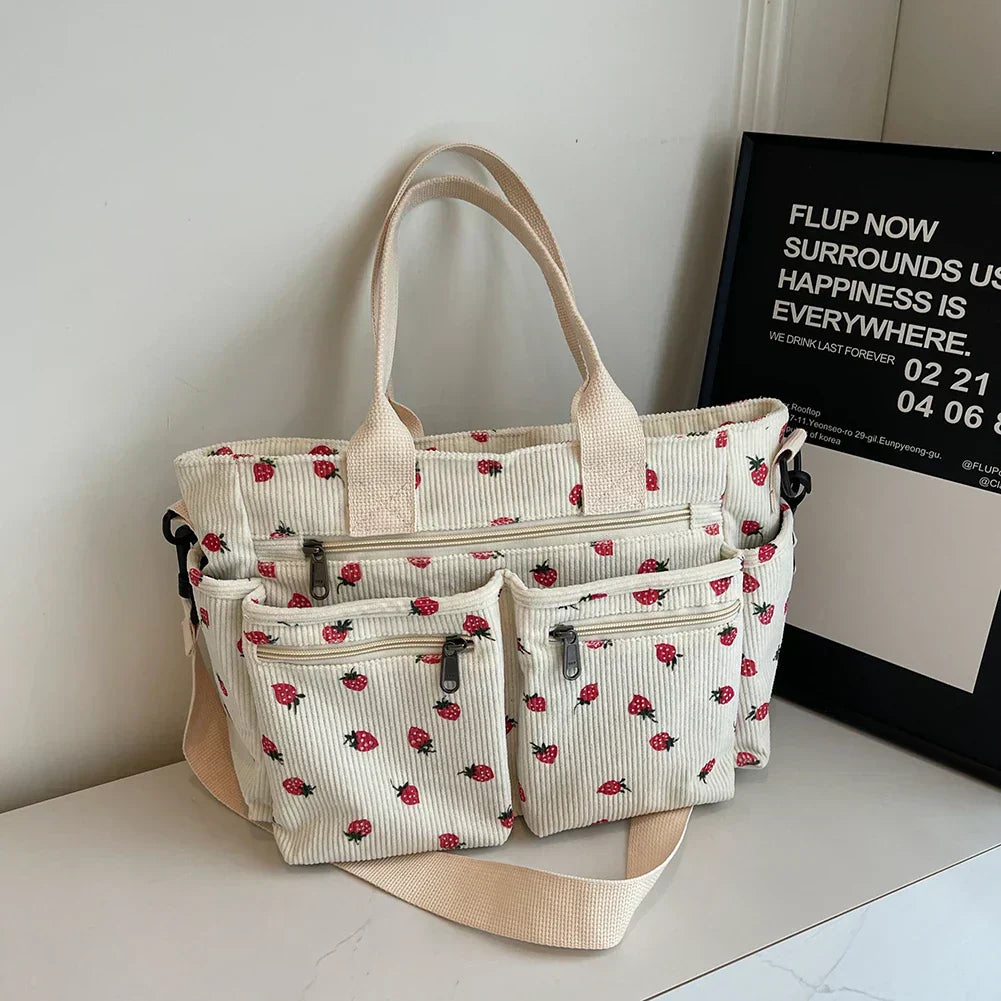 Valenzora | Strawberry Corduroy Bag