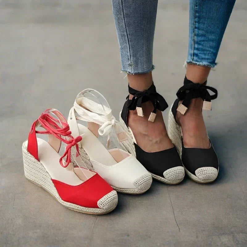 Valenzora | Trendy, Comfortable Boho Wedge Heels for Women with Straps