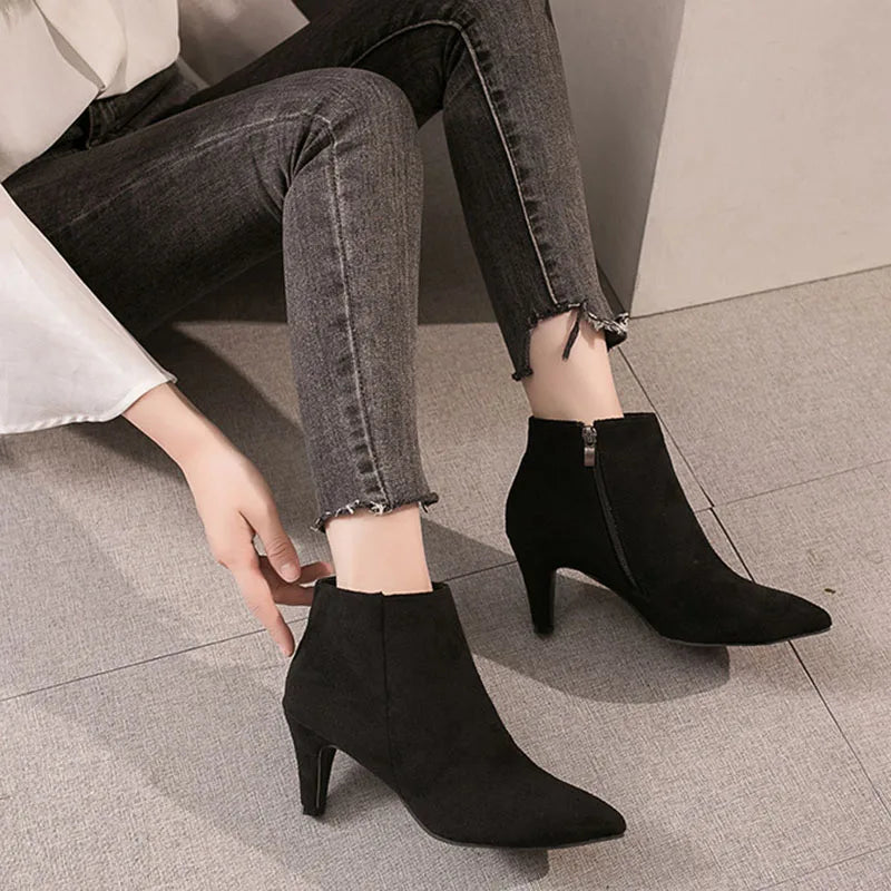 Valenzora | Damen Stiefeletten – Elegante Stiefeletten mit Absatz