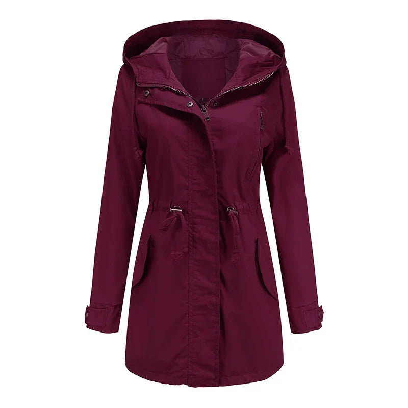 Valenzora | Baumwoll-Trenchcoat mit Kapuze