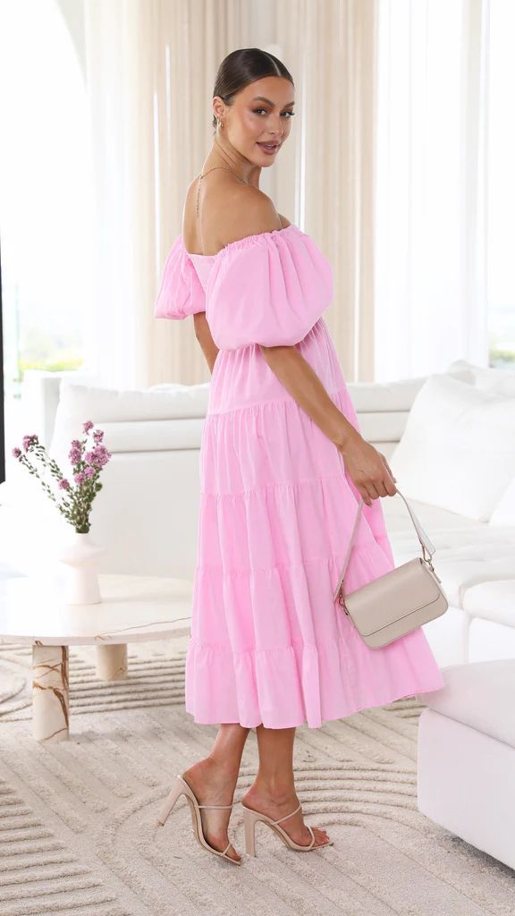 Valenzora - Off-the-shoulder midi dress