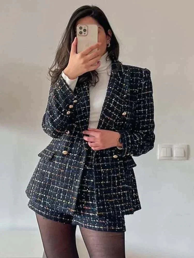 Valenzora - Damen Blazer Set aus Wolle