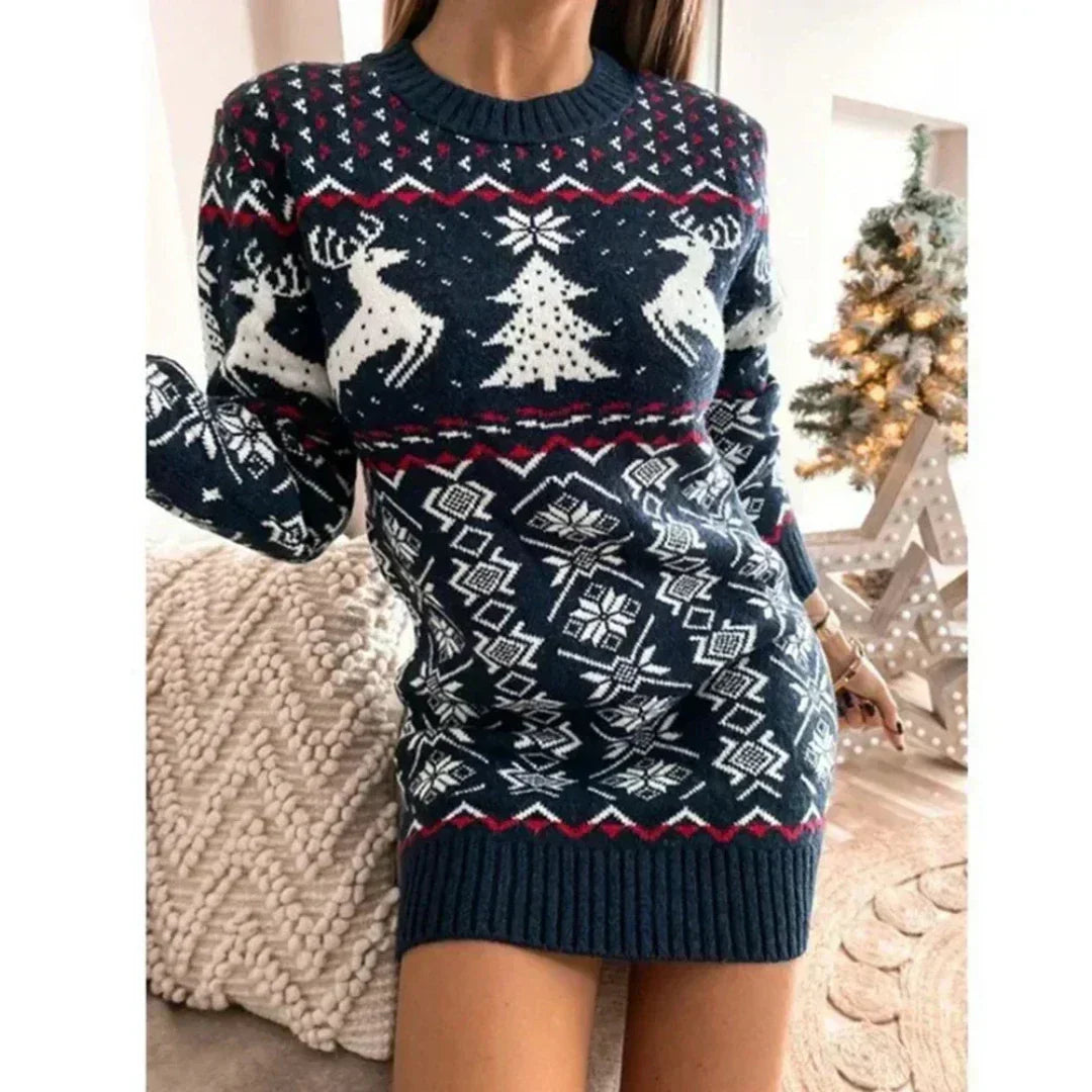 Valenzora | Elegantes Winter-Chic-Weihnachtskleid für Damen