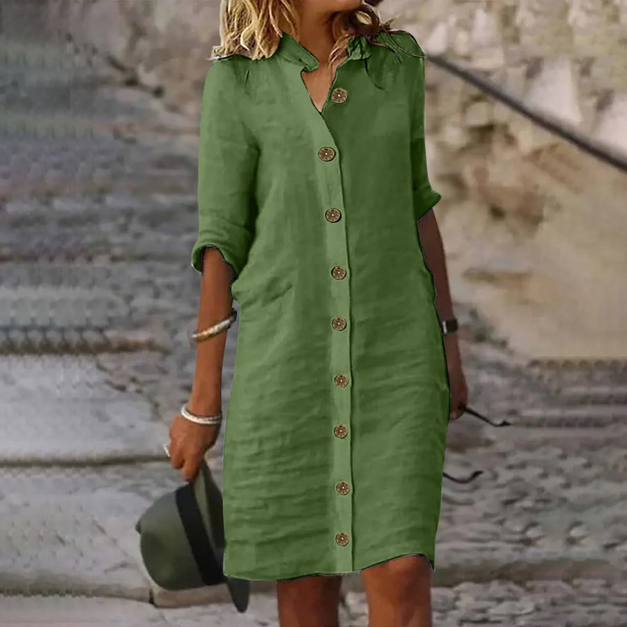 Valenzora | Flexible Midi Shirt Dress