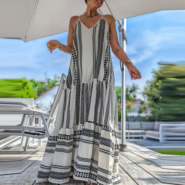 Valenzora | Damen Partykleid mit geometrischem Muster