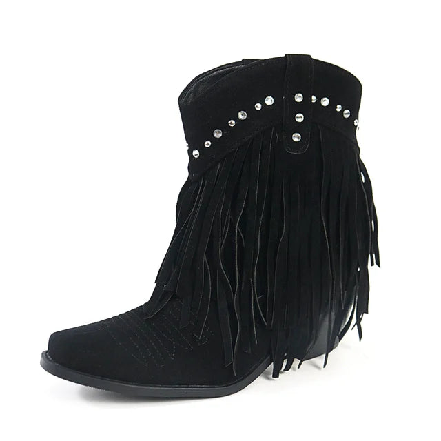 Valenzora | Cowboystiefeletten mit Fransenquaste