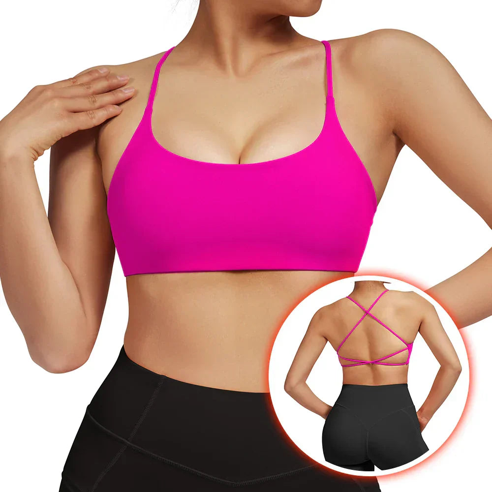 Valenzora | Backless Shockproof Fitness Sports Bra with Padding for Women