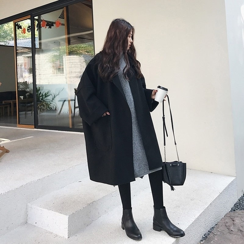 Valenzora | Eleganter, locker geschnittener Woll-Trenchcoat für