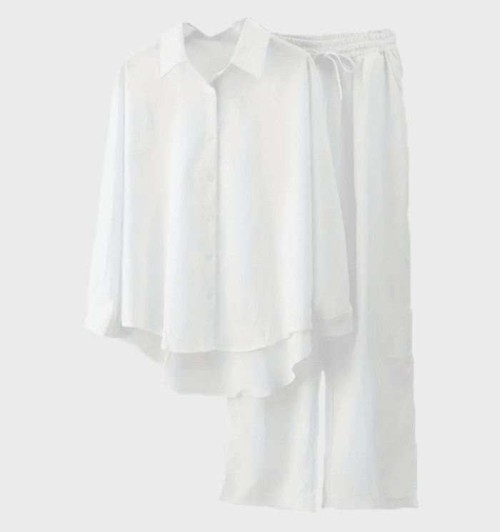 Valenzora | 2-piece set, consisting of a loose shirt and wide-legged trousers