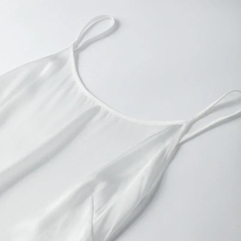 Satin backless party dress