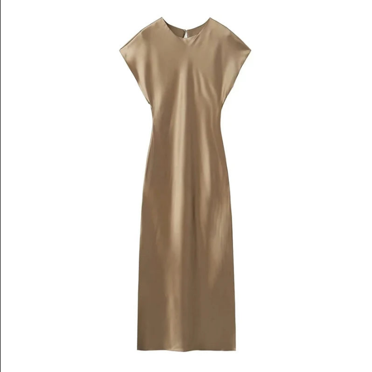 Sophia™ - Elegant satin midi dress