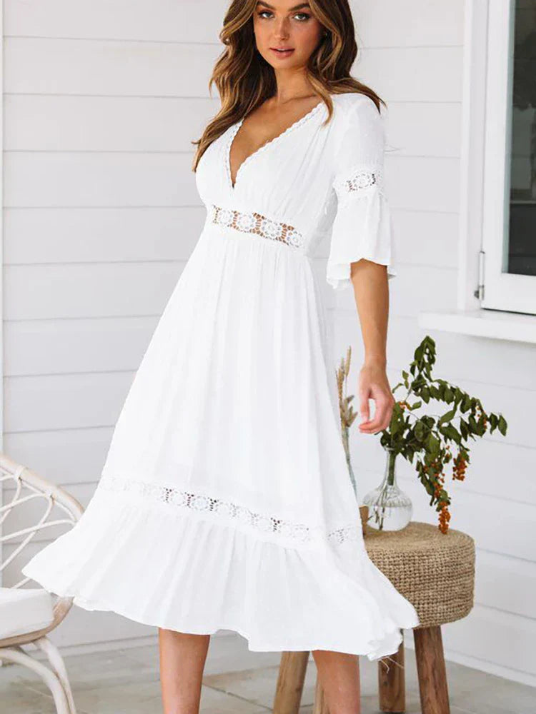 Valenzora | Boho Midi Dress