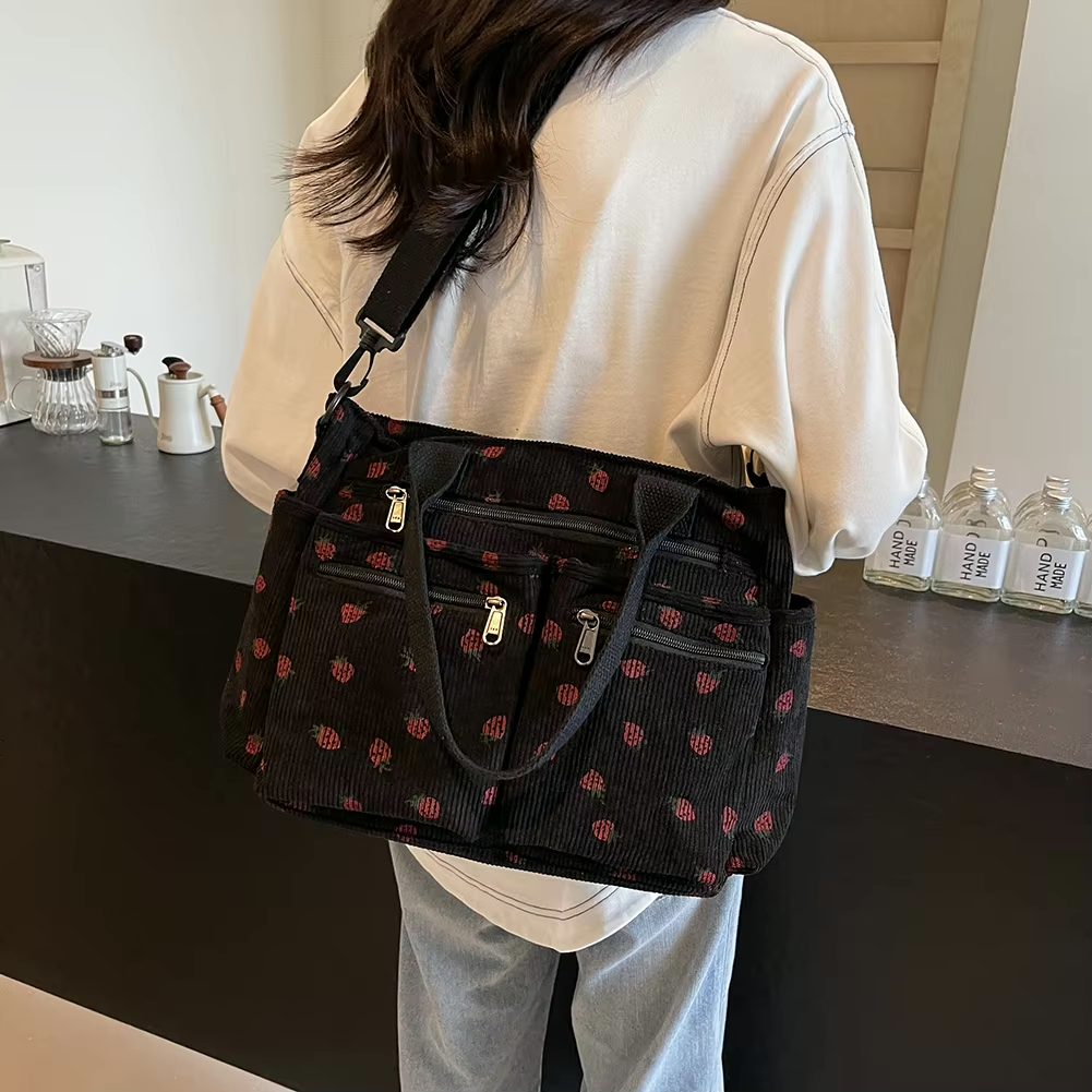 Valenzora | Strawberry Corduroy Bag