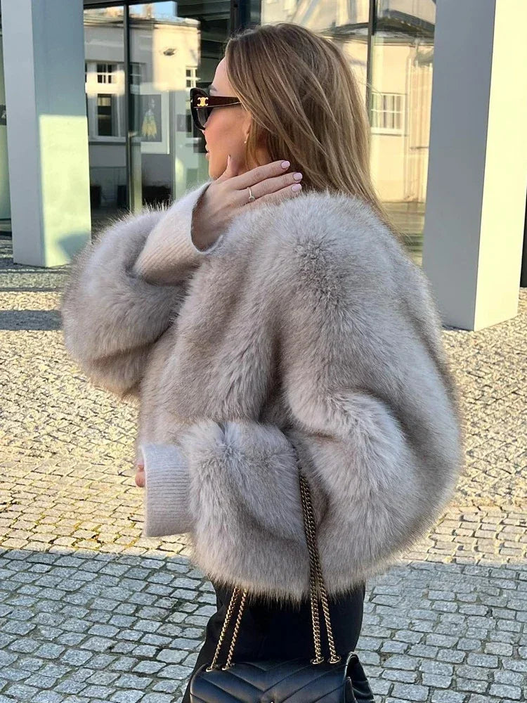Valenzora | Eleganter Kunstpelzmantel für Damen – Luxuriöser Look für kalte Tage
