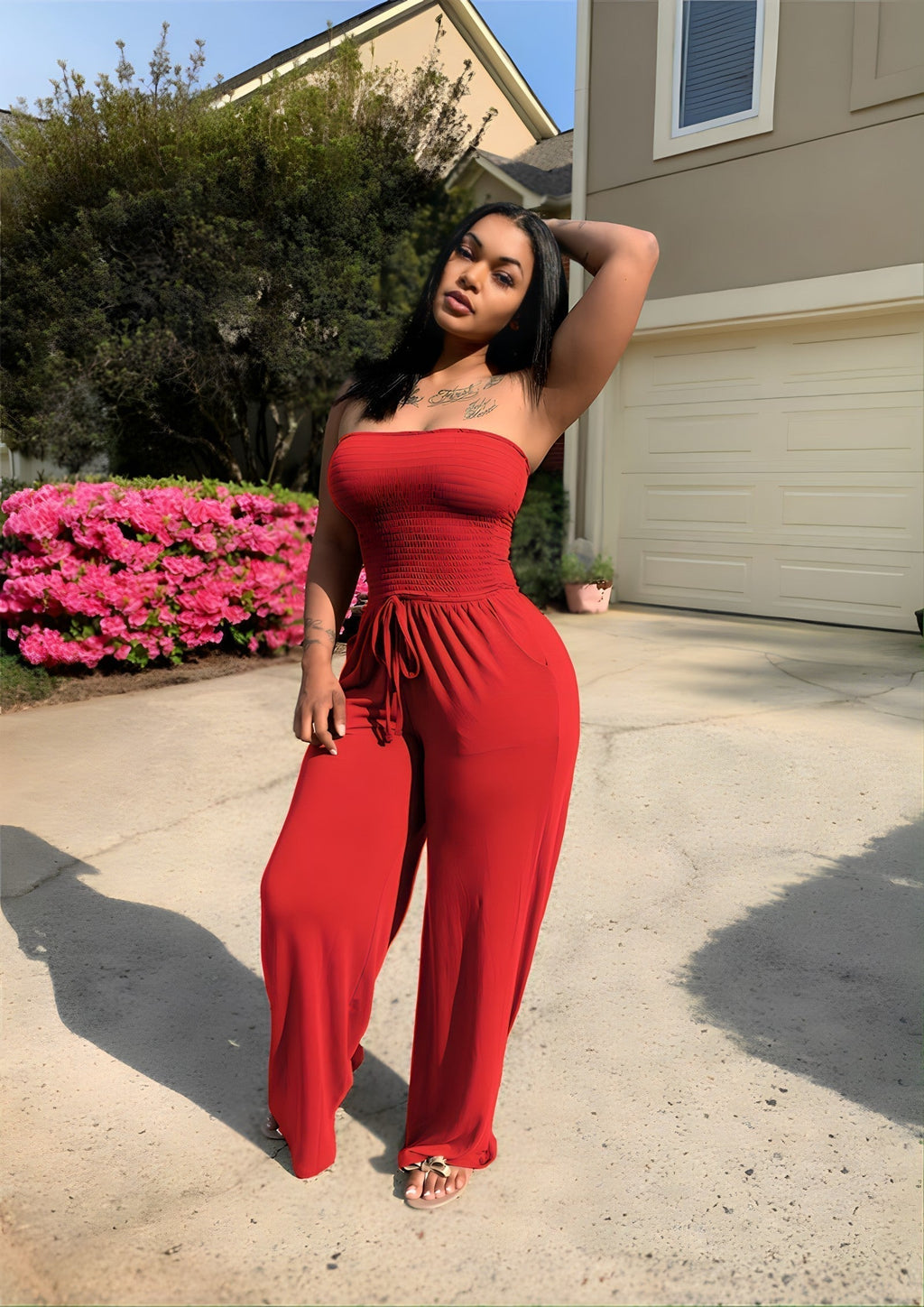Jumpsuit without shoulders
