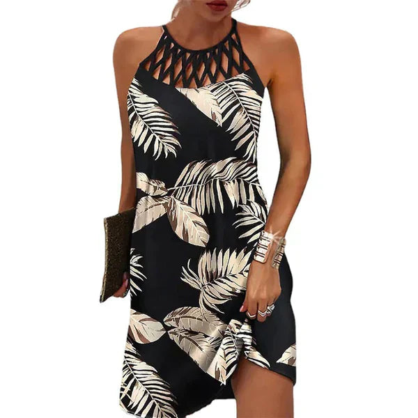Damen Neckholder-Sommerkleid