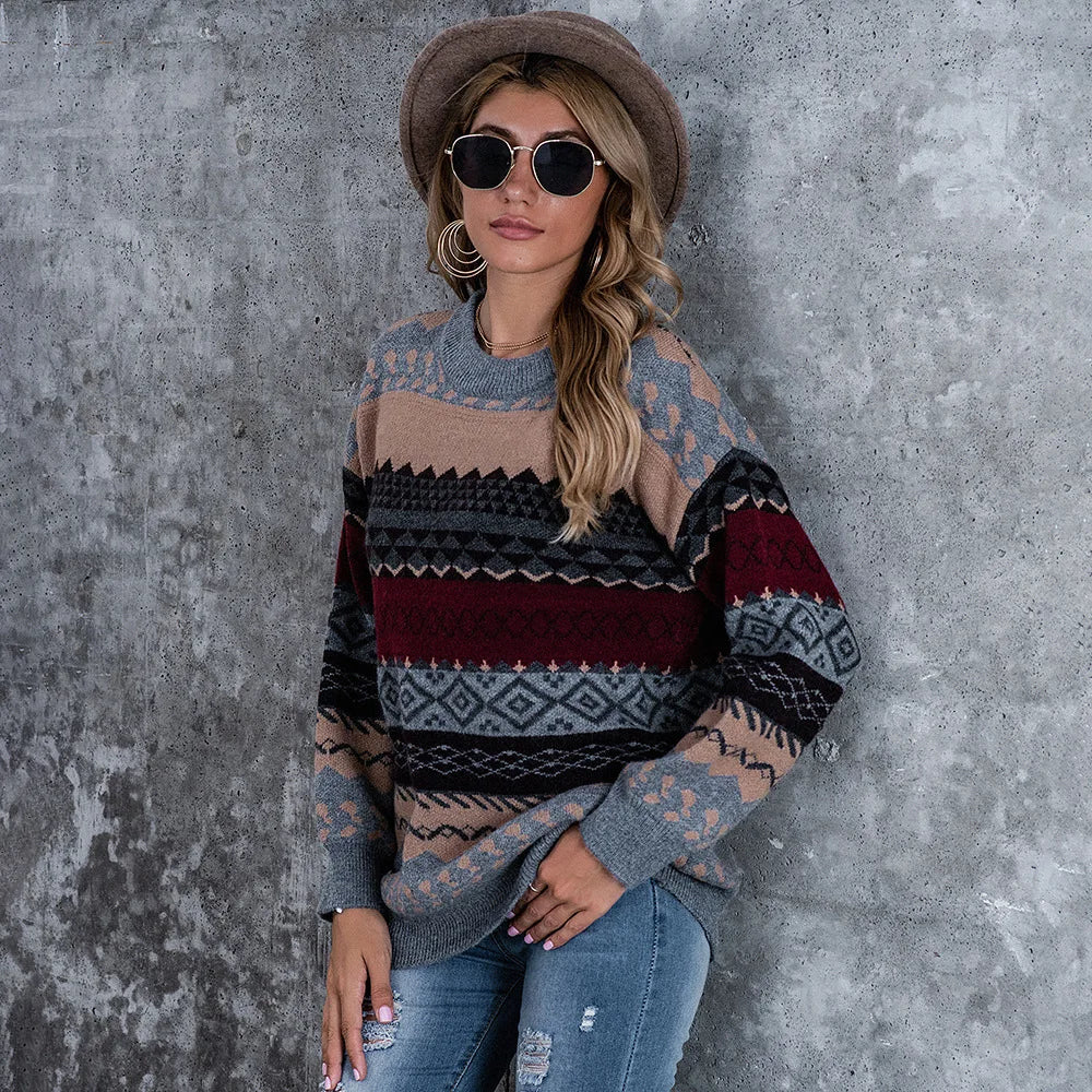Valenzora | Striped vintage knit sweater