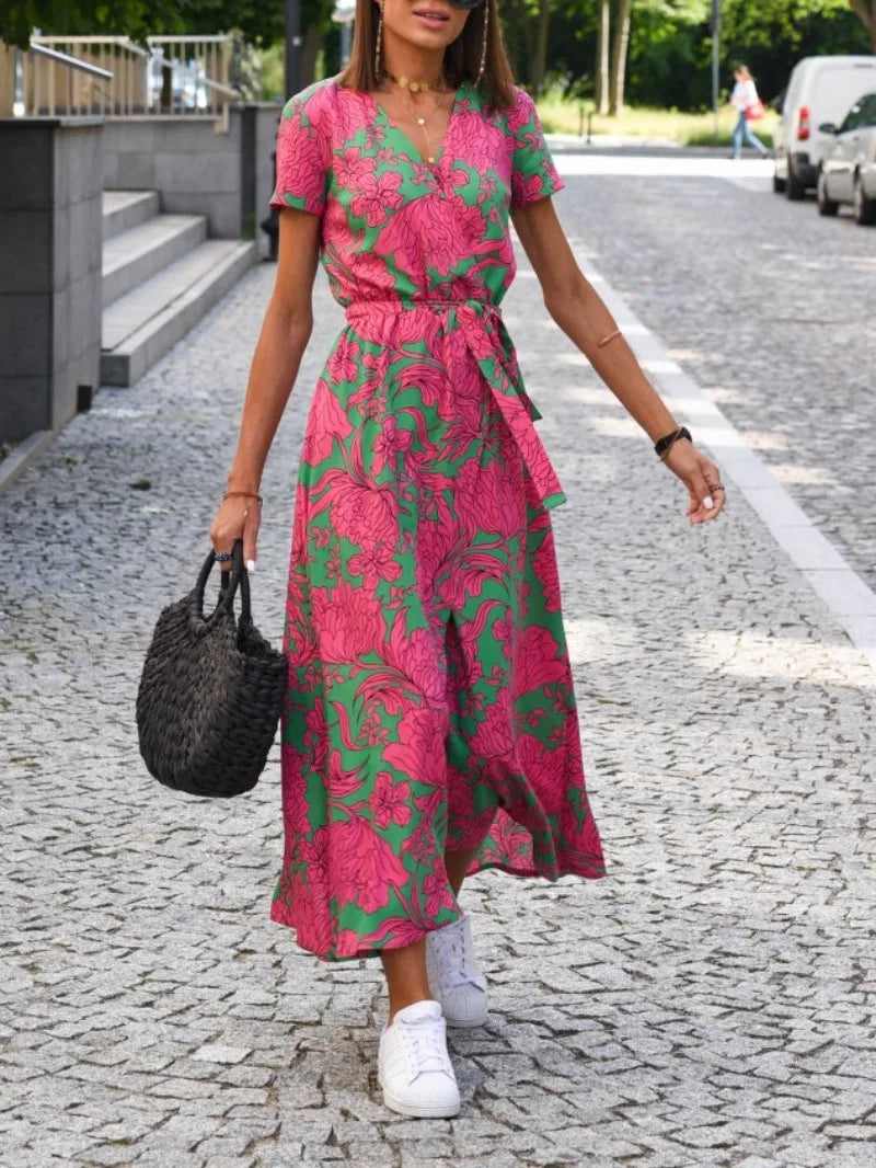 Valenzora | Floral wrap dress