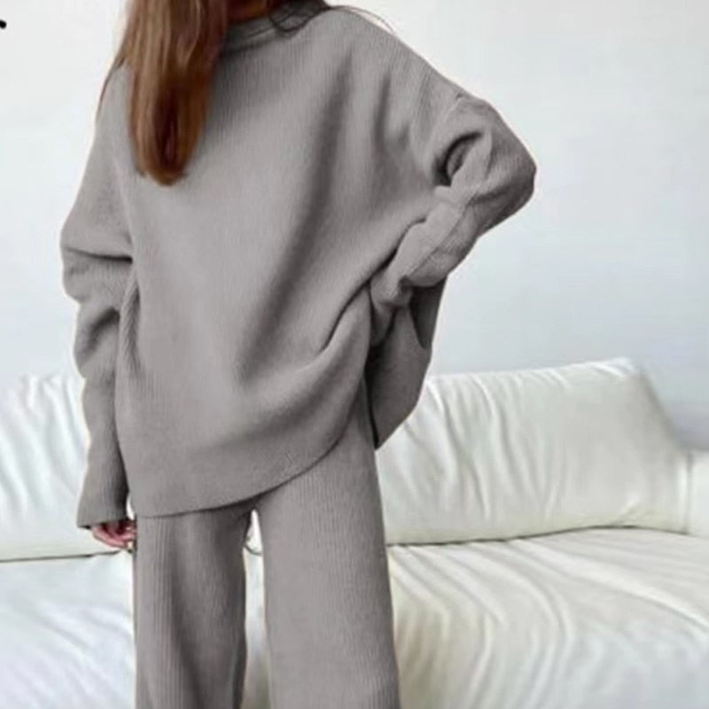 Valenzora | 3-teiliges Loungewear-Set aus Strick – stilvolle Loungewear für Damen