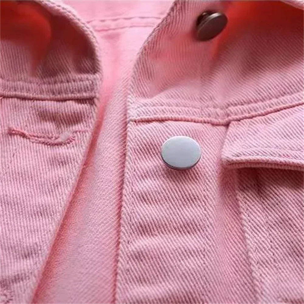 Valenzora | Denim Vest Sleeveless Frayed Button Closure Classic Collar Casual Fit