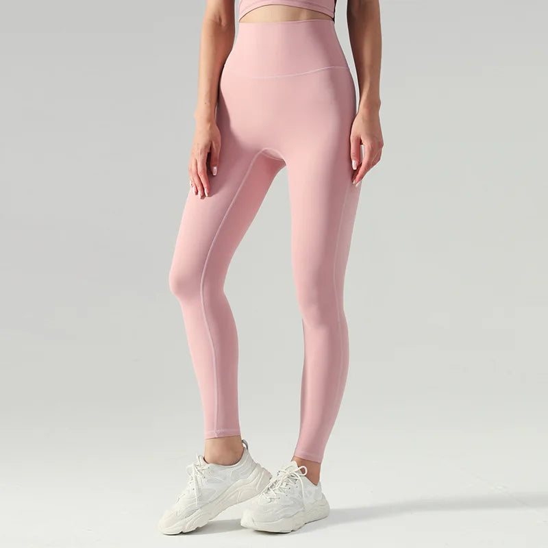 Valenzora | Emily Sportswear Naked High-Waisted Tight Yoga Pants Doppelseitig gebürstet Pfirsich Po-liftend Lauf-Sport-Fitness-Leggings