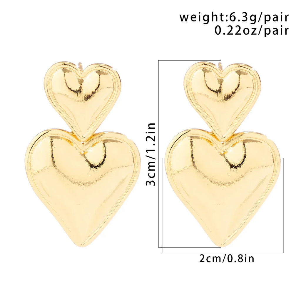 Valenzora | Elegante Doppelherz-Ohrringe für Damen