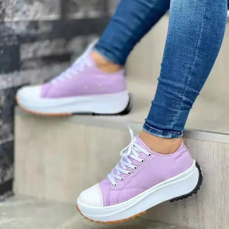 Valenzora | Leinwand-Sneakers zum Schnüren für die Freizeit