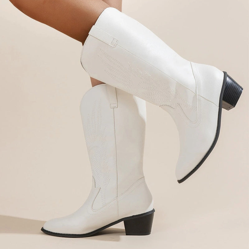 Valenzora Cowboy Boots | High-quality women's boots with boho print