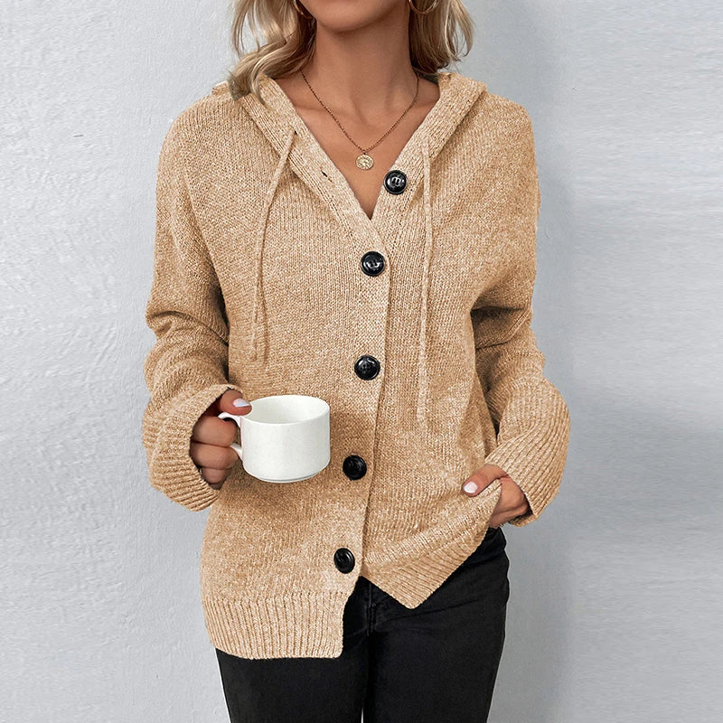 Valenzora | Bequemer Cardigan mit Kapuze