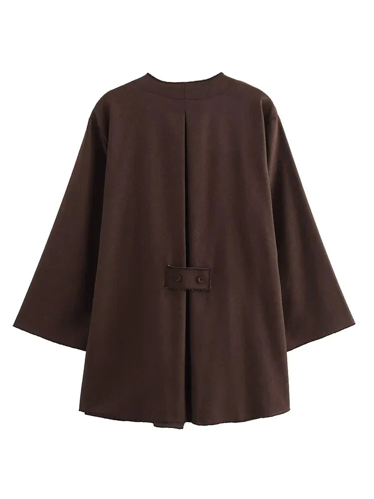 Valenzora | Fashion Linen 2-Piece Women's Spring Summer Kimono Style Loose Lace-Up Shirts Tops Women's Wide Leg Trousers Set