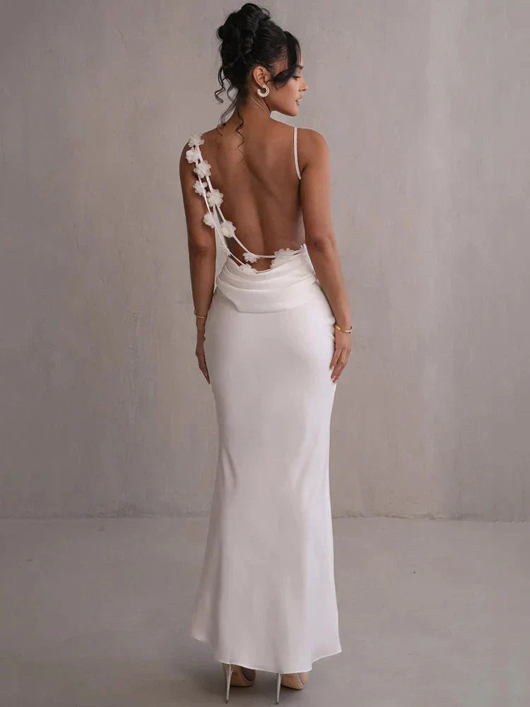 Valenzora | Satin Floral Dress Style