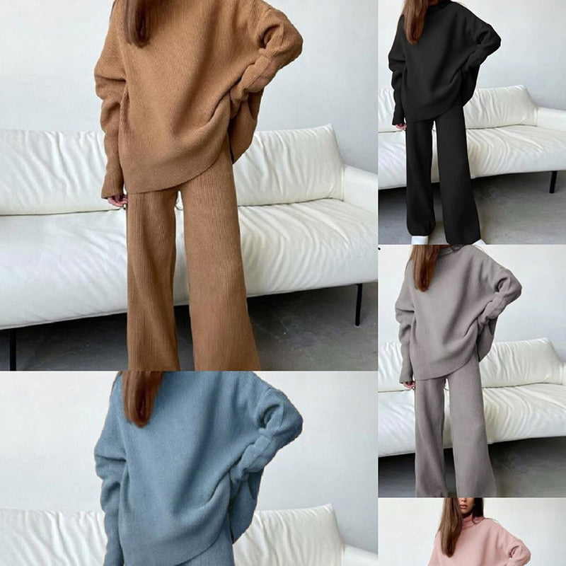 Valenzora | 3-teiliges Loungewear-Set aus Strick – stilvolle Loungewear für Damen