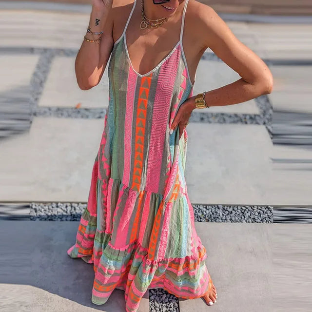 Valenzora | Damen Partykleid mit geometrischem Muster