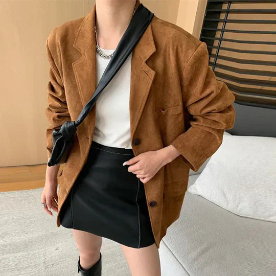 Valenzora | Retro braune Damenjacke