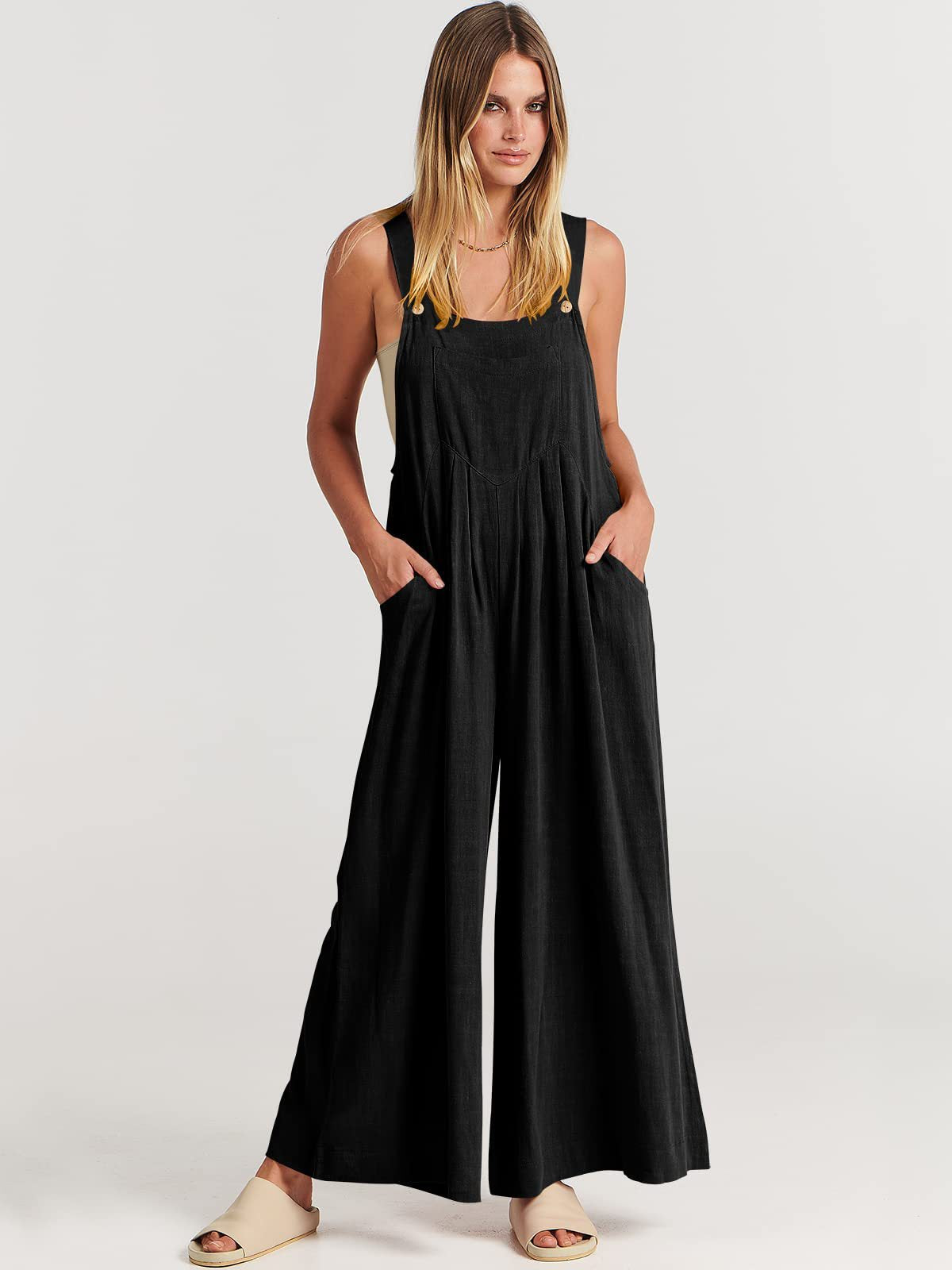 Rosabella™️ - Sleeveless Wide-Leg Jumpsuit