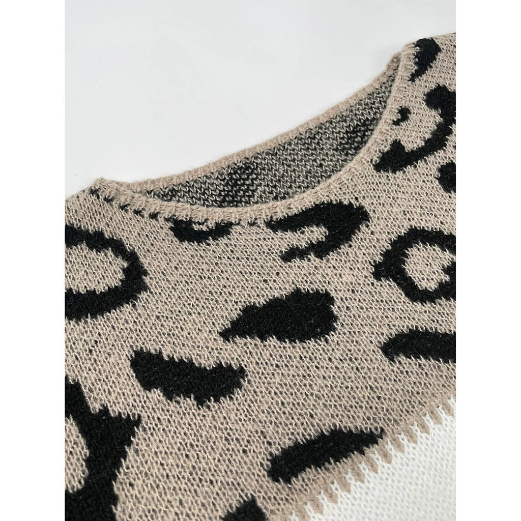 Valenzora - Leopard print knitted sweater