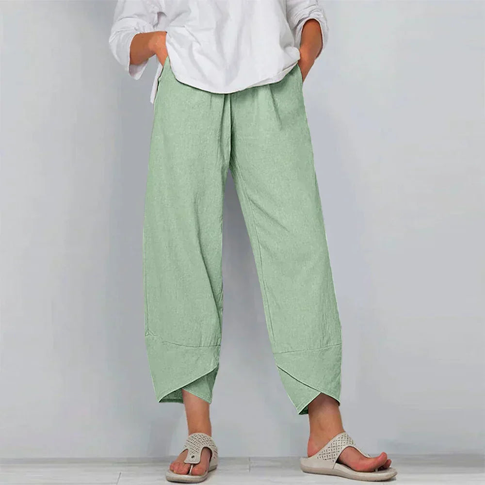 Valenzora | Cotton-linen trousers for women