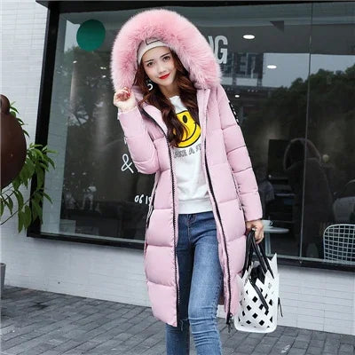 Valenzora – Damen-Winterparka – Warmer Mantel mit großer Kapuze und Fellkragen