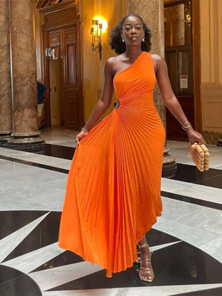Valenzora – Abendkleid mit Rüschen und Lederbesatz für Damen