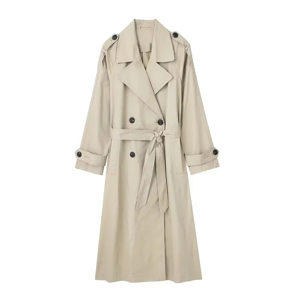 Valenzora - Women's long coat with belt
