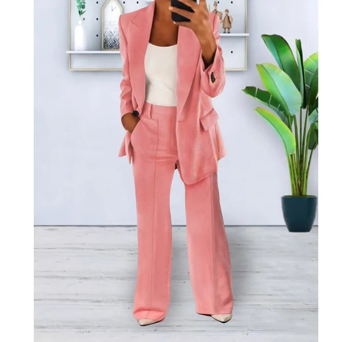Valenzora | Elegant trouser suit and jacket set for women